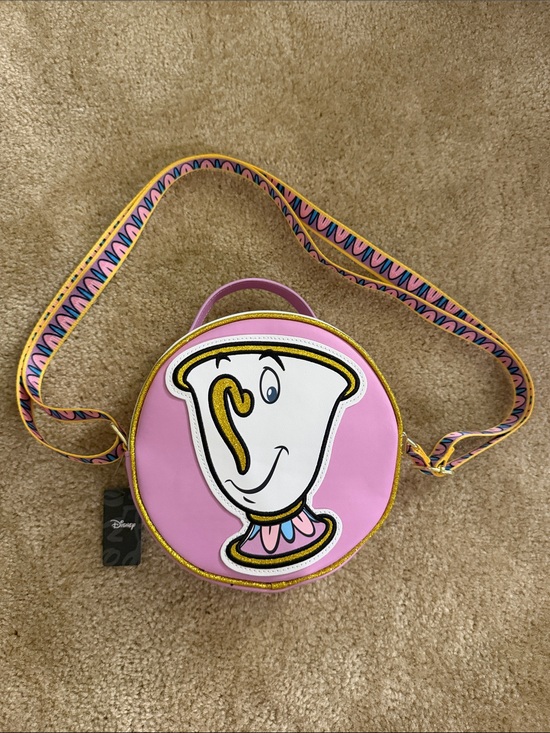 Disney Handbags - Disney Chip Round Crossbody Bag in Pink with Yellow Trim